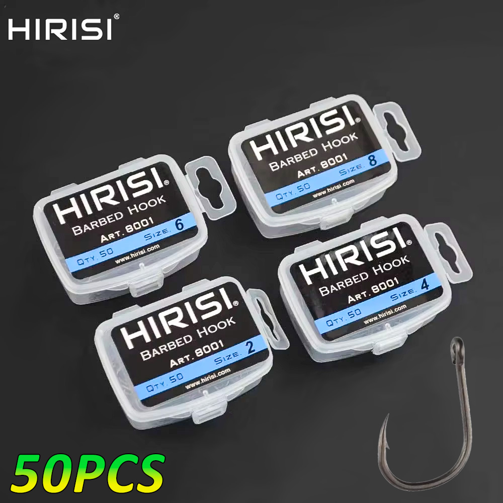 Fishing Hook Assortment - Hirisi 50pcs hameçons de pêche à