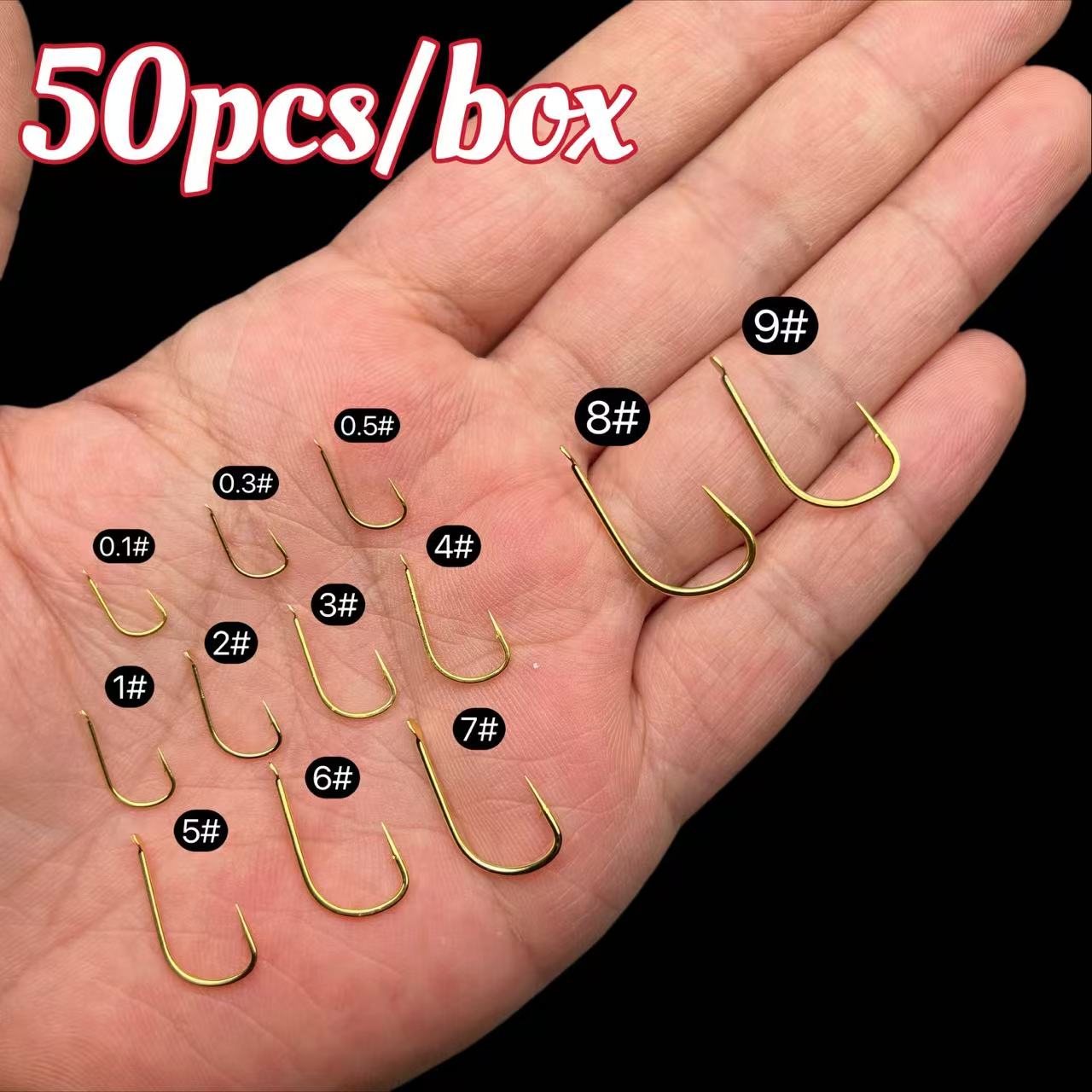 Fishing Hook Barbless - 50 hameçons à poisson Kanto neufs,