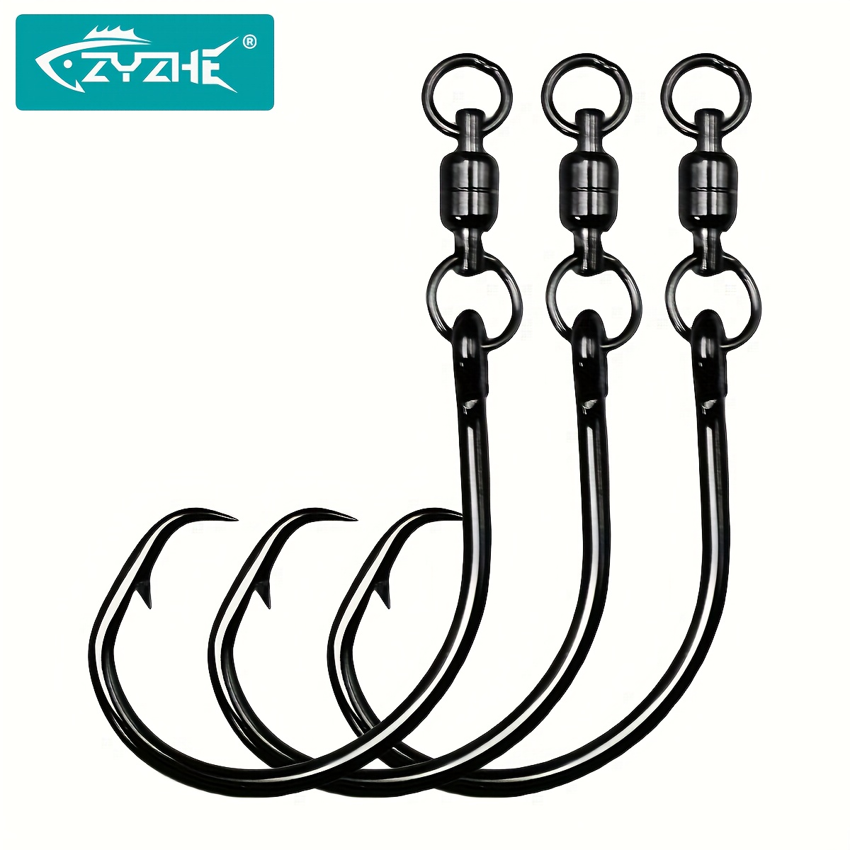 Fishing Hook Circle - ZYZHE 3/6/9pcs Hameçons circulaires avec anneau