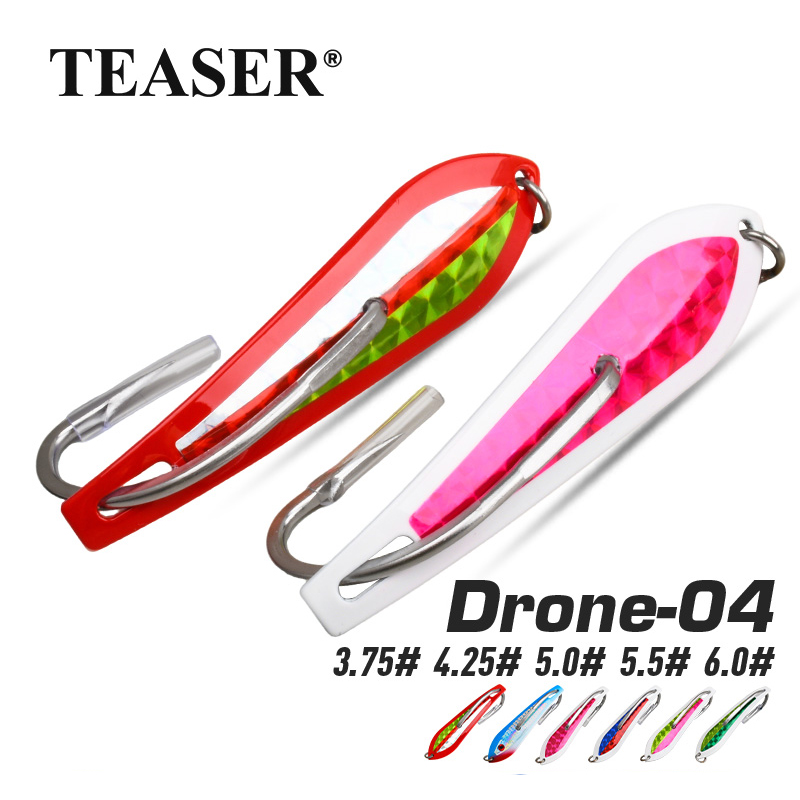 Fishing Hook Size - Jig métallique monopoint TEASER, grand modèle,