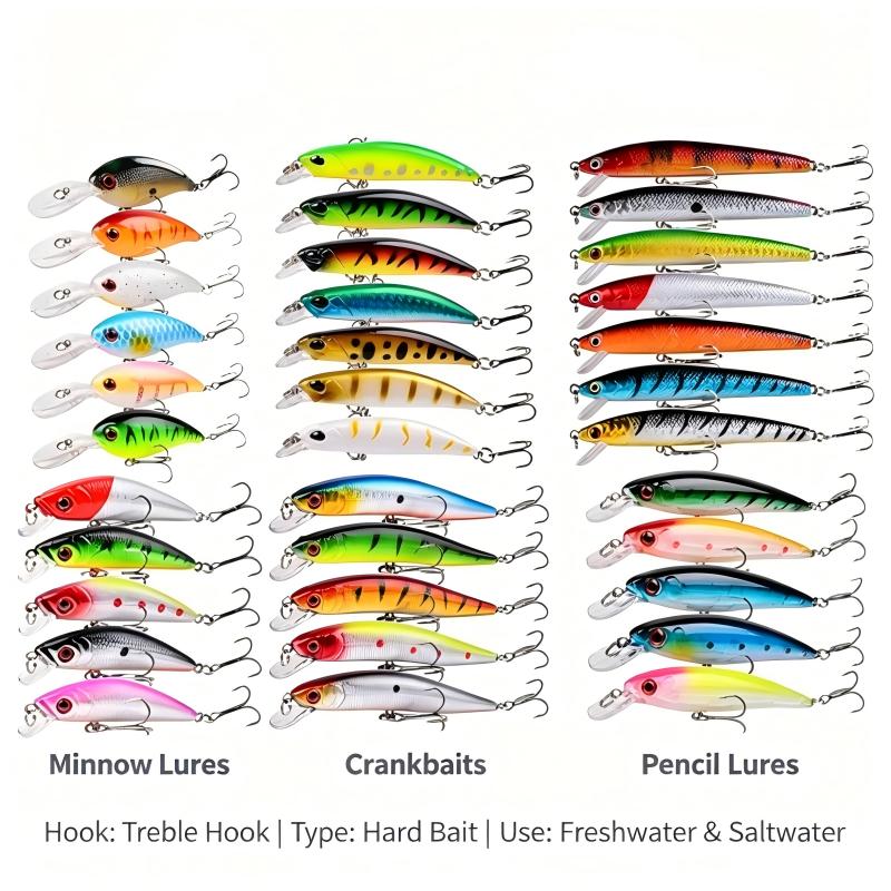 Fishing Hook Assortment - Ensemble de leurres de pêche Minnow