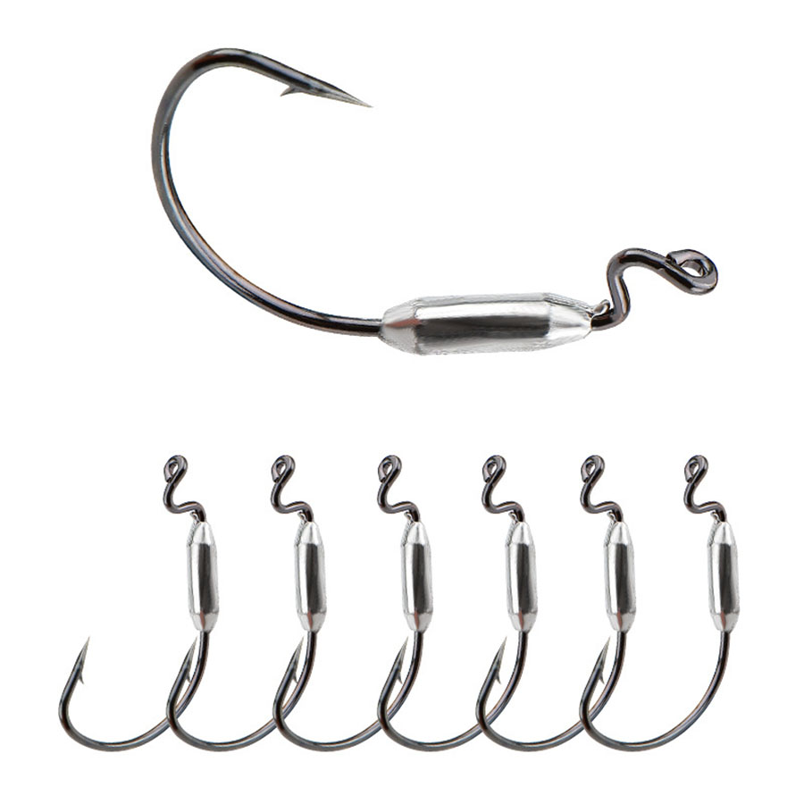 5 pièces leurre à vers souple  - Fishing Hook Offset avis et prix