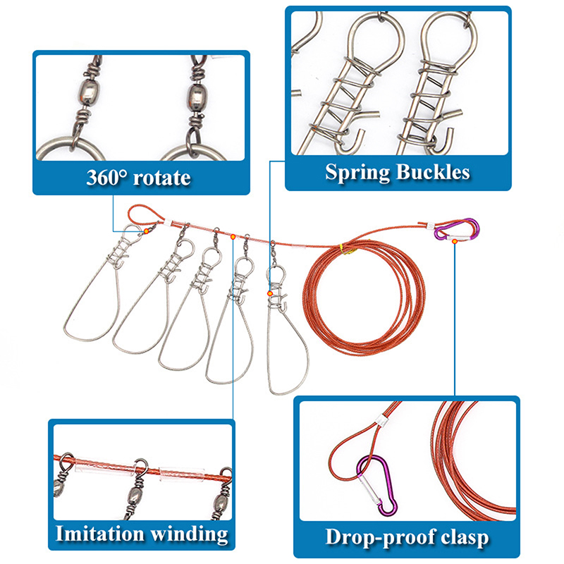 Nouveau【Cordon de pêche en aci - Fishing Hook Stainless Steel avis et prix